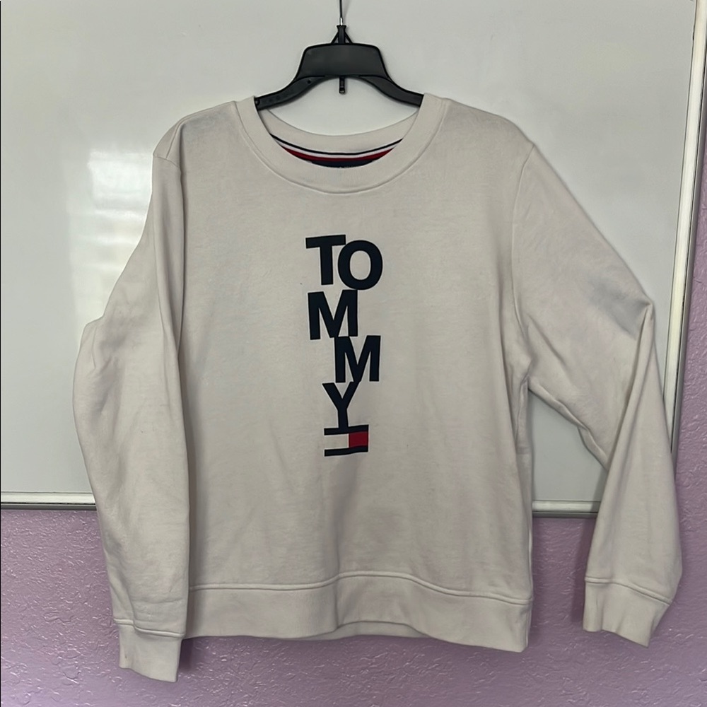 Tommy Hilfiger Cream Sweatshirt with Logo